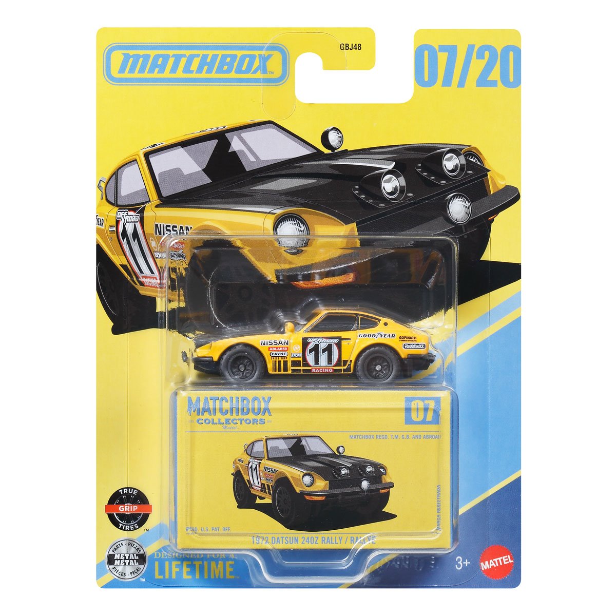 Matchbox | Collectors Serie 07/20 1972 Datsun 240Z Rally gelb/schwarz