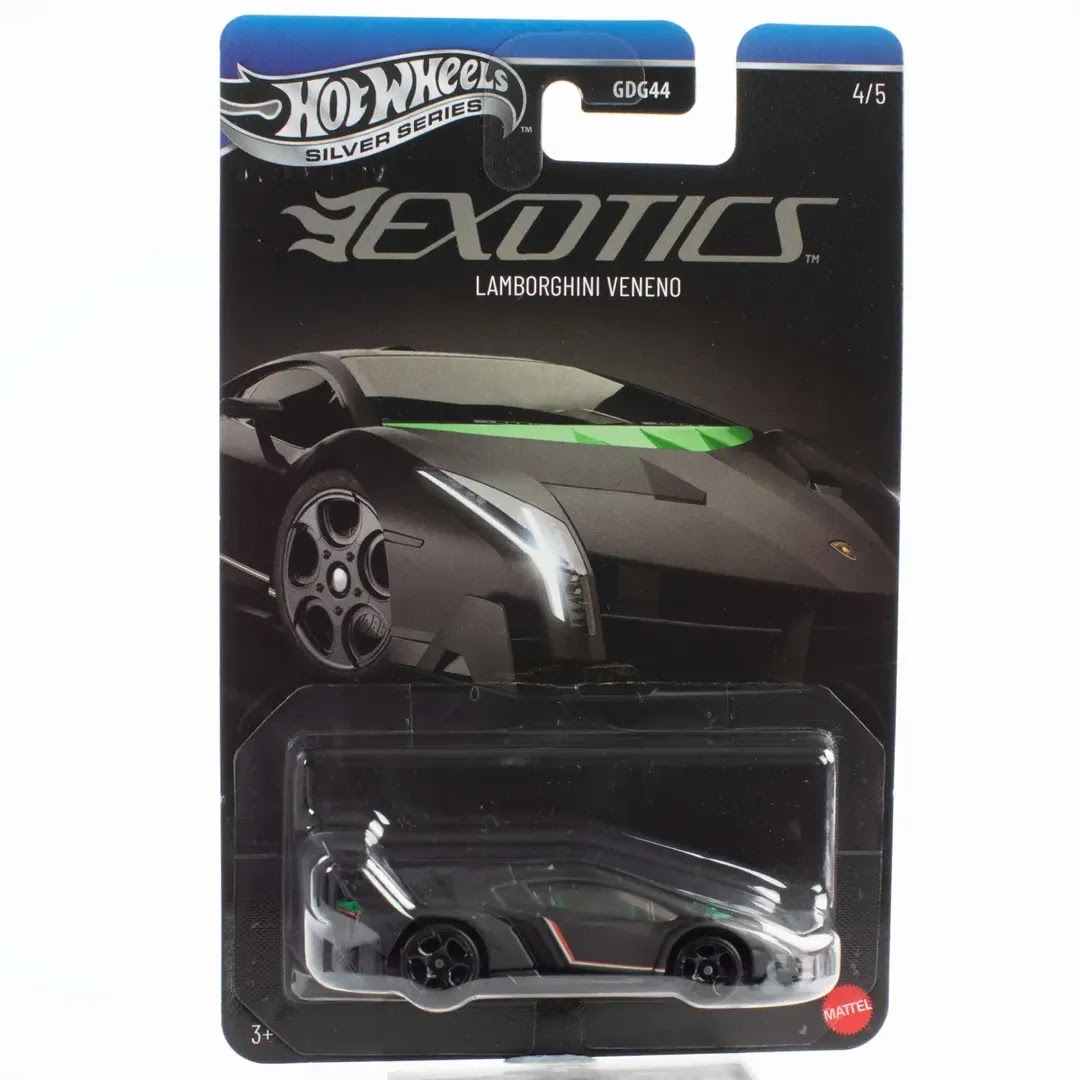 Hot Wheels | Basic Premium Silver Series EXOTICS 4/5 Lamborghini Veneno schwarz