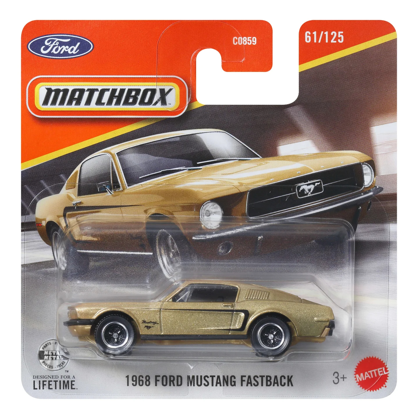 Matchbox | 1968 Ford Mustang Fastback gold