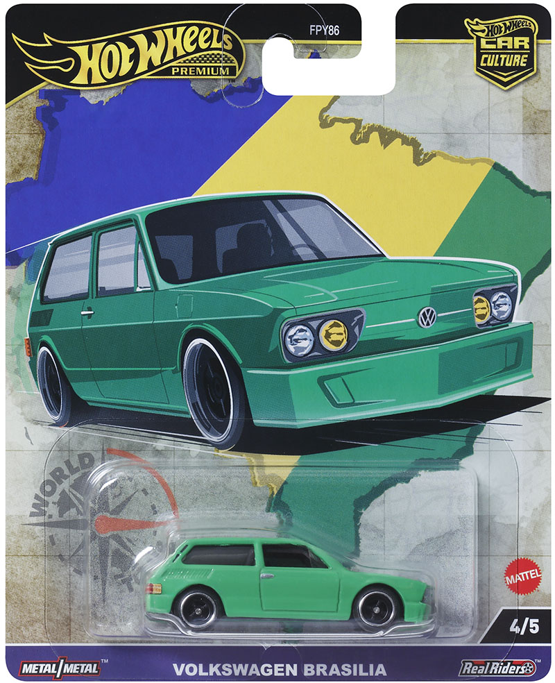 Hot Wheels | Premium Car Culture World Tour 4/5 Volkswagen Brasilia green