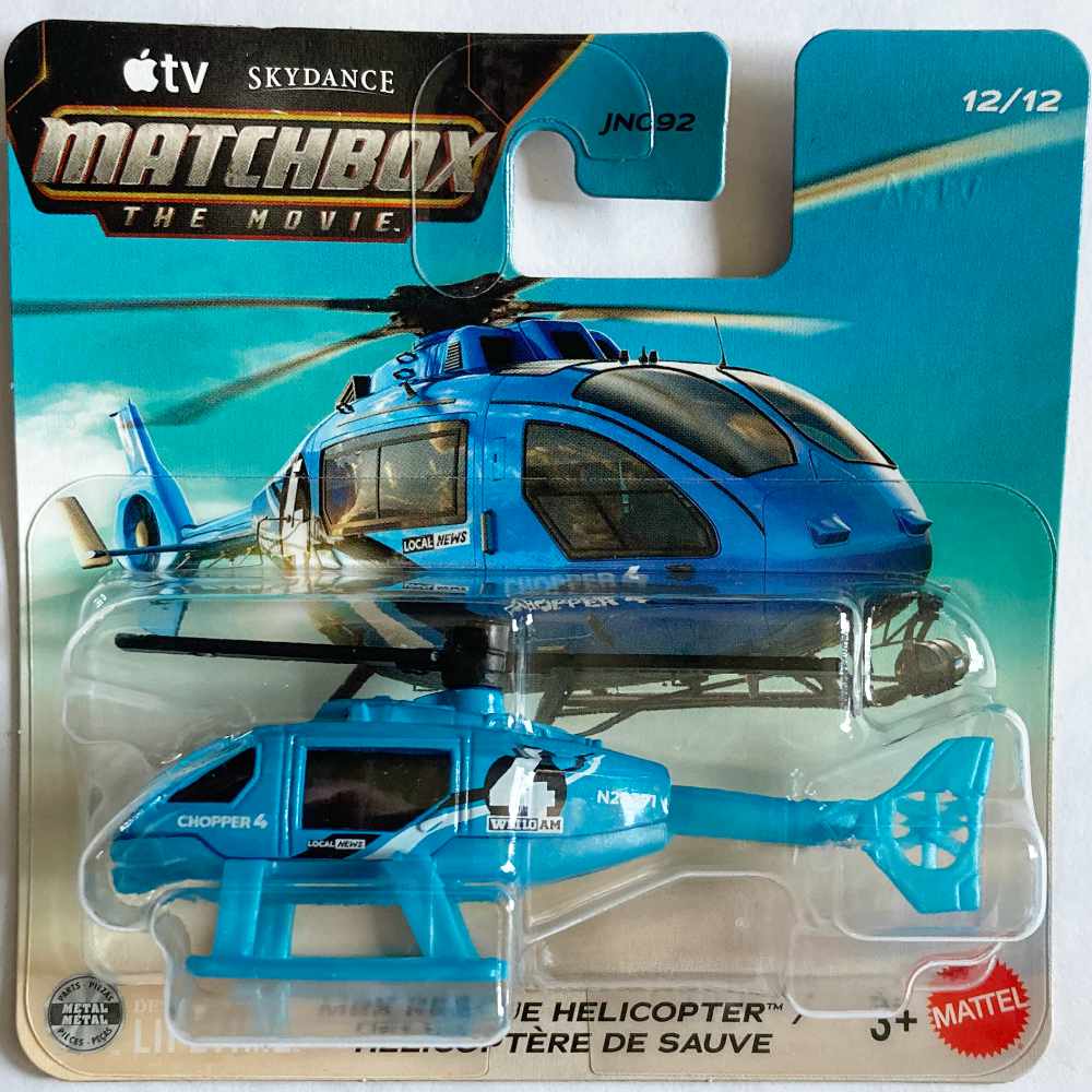 Matchbox | THE MOVIE 12/12 MBX Rescue Helicopter LOCAL NEWS hellblau