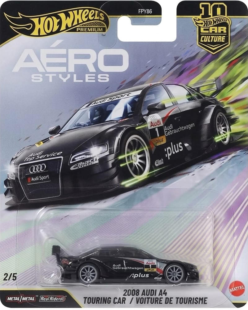 Hot Wheels | Premium Car Culture AÉRO STYLES 2/5 2008 Audi A4 Touring Car schwarz