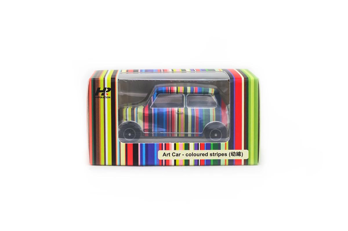 TINY Diecast | Mini Cooper Art Car Coloured Stripes