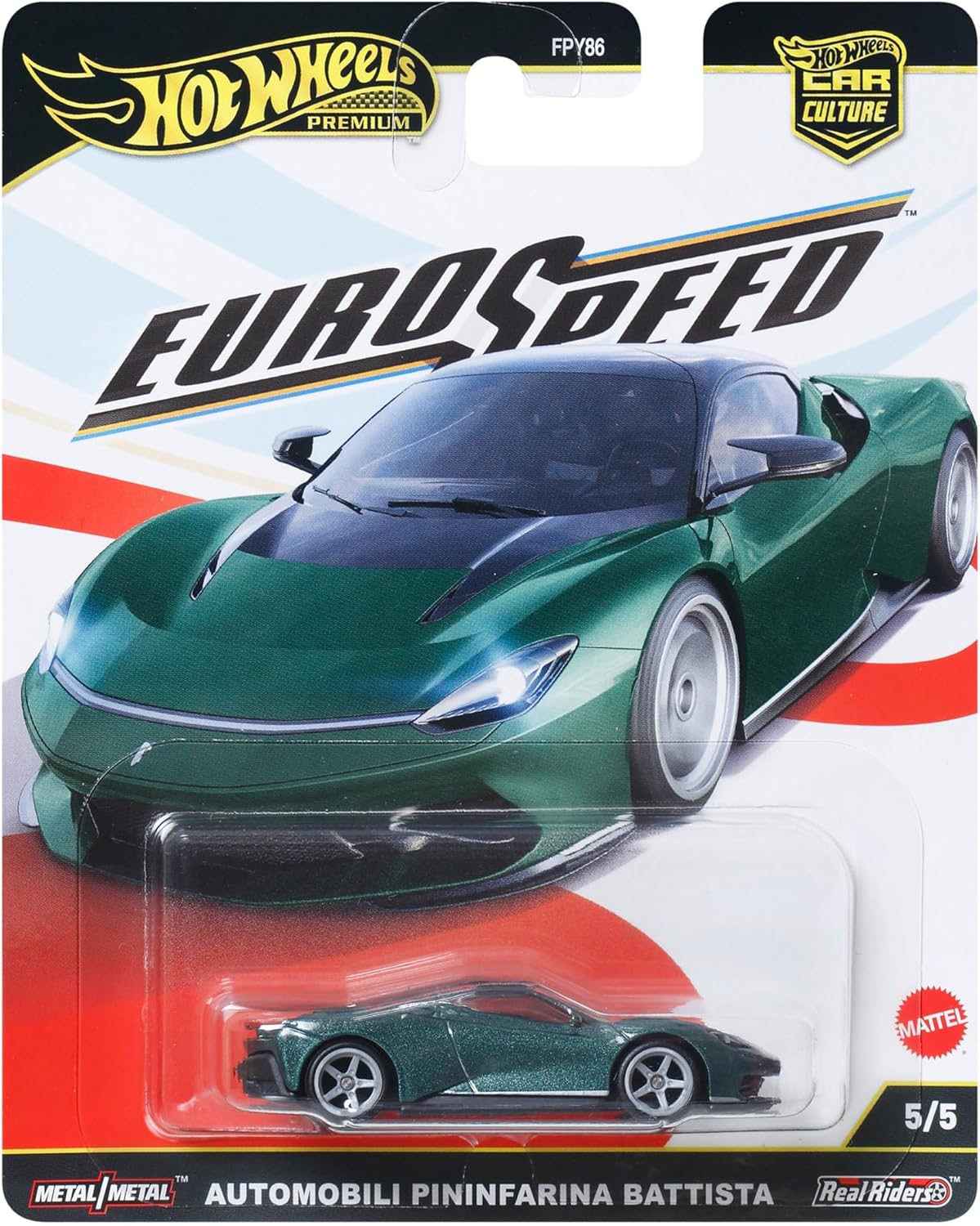 Hot Wheels | Car Culture Euro Speed 5/5 Automobili Pininfarina Battista dunkelgrün