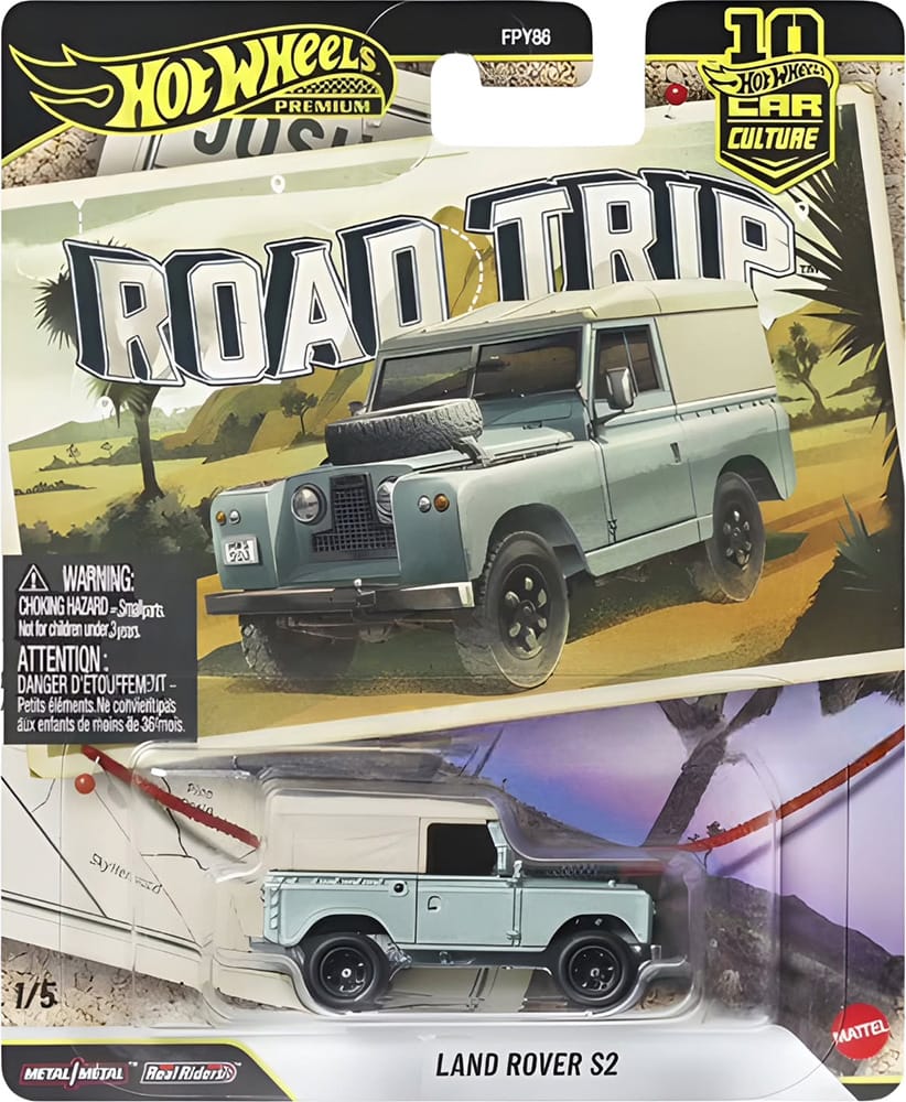 Hot Wheels | Premium Car Culture ROAD TRIP 1/5 Fraser's Land Rover Series II grün/beige