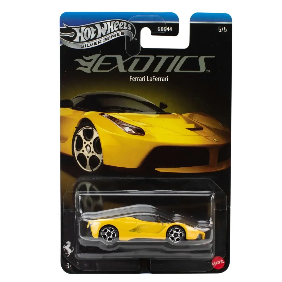 Hot Wheels | Basic Premium Silver Series EXOTICS 5/5 Ferrari LaFerrari gelb