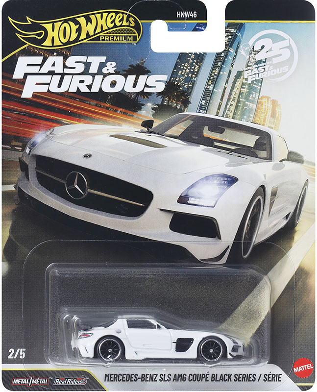 Hot Wheels | Fast & Furious 25 YEARS 2/5 Mercedes-Benz SLS AMG Coupe Black Series weiß
