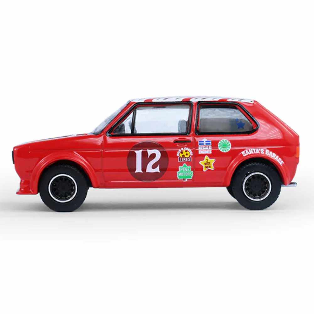 Greenlight | 1975 Volkswagen Golf GTI Widebody red with Race Car Figure