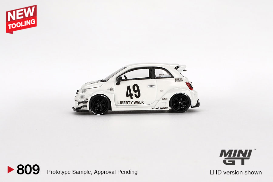 MINI GT | ABARTH 595 LB-WORKS x Abas Works weiß