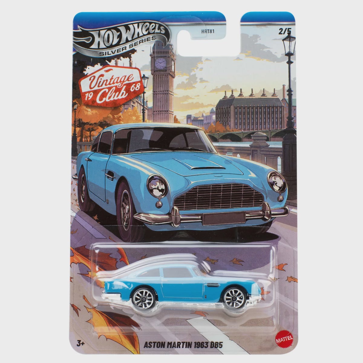 Hot Wheels | Basic Premium Silver Series VINTAGE CLUB 3 2/5 1963 Aston Martin DB5 hellblau