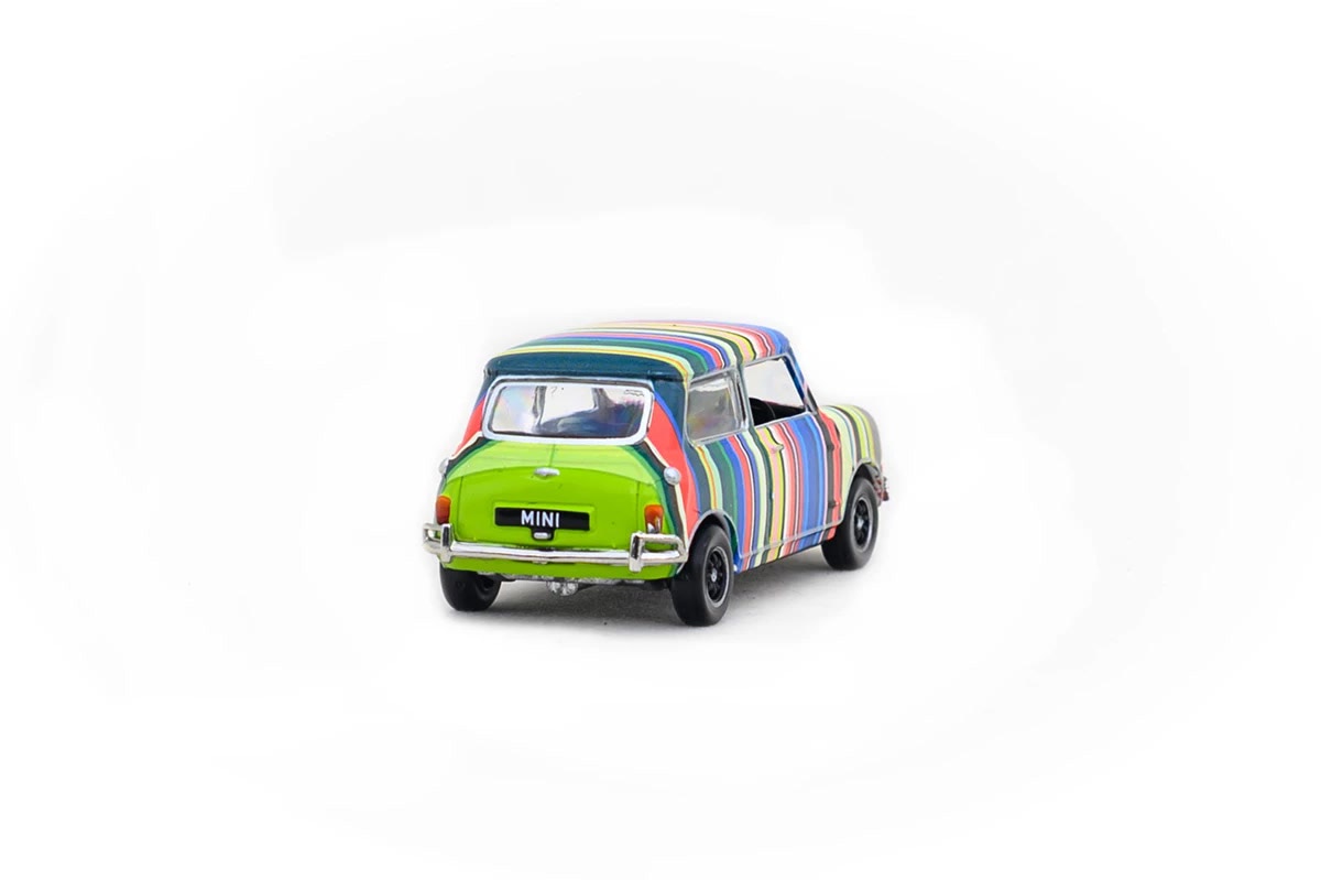 TINY Diecast | Mini Cooper Art Car Coloured Stripes