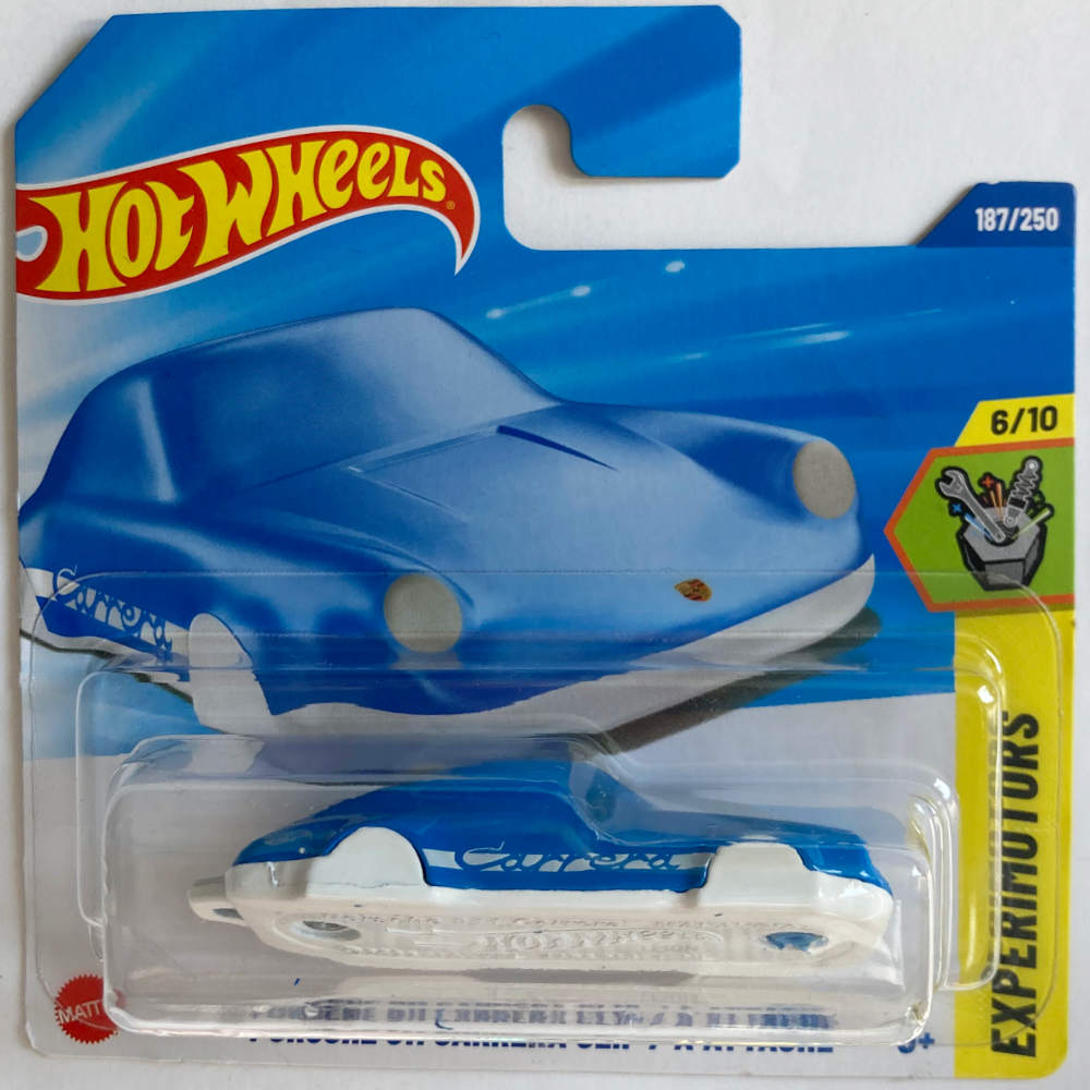 Hot Wheels | Porsche 911 Carrera Clip/Schlüsselanhänger blau/weiß