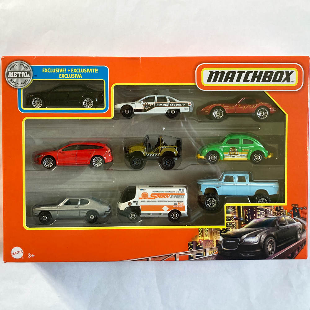 Matchbox 9 Matchbox | 9-Pack with exclusive model '15 Chrysler 300 black
