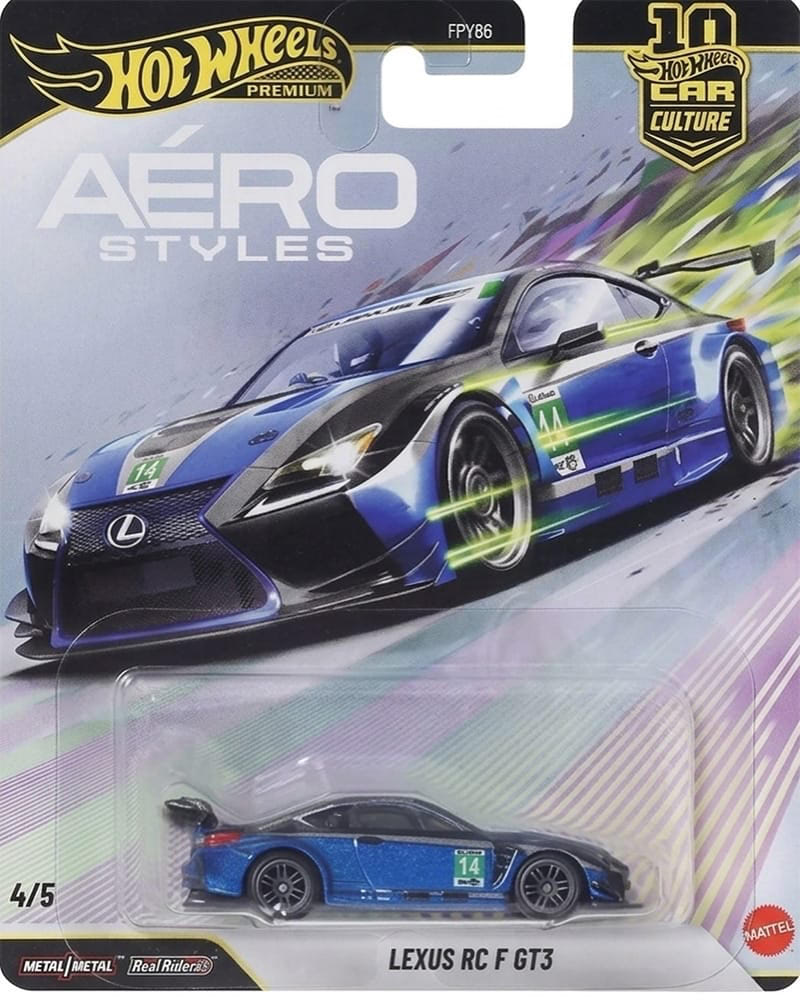 Hot Wheels | Premium Car Culture AÉRO STYLES 4/5 Lexus RC F GT3 blau