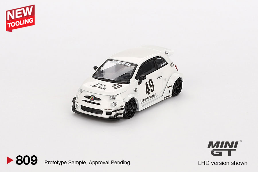 MINI GT | ABARTH 595 LB-WORKS x Abas Works weiß