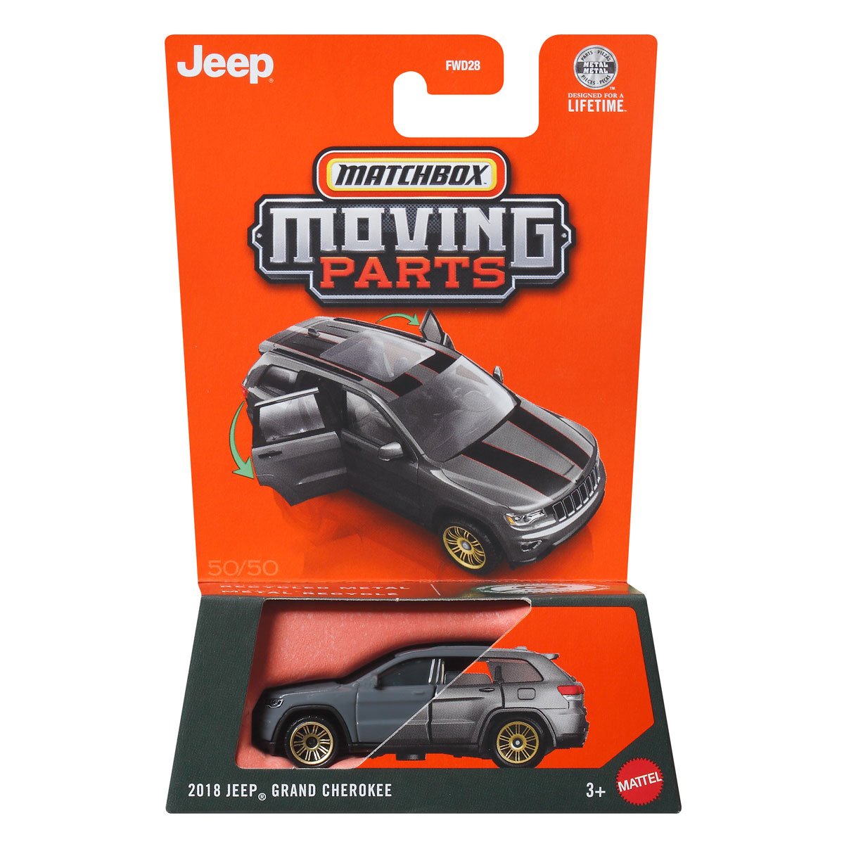 Matchbox | Moving Parts 50/50 2018 Jeep Grand Cherokee grau