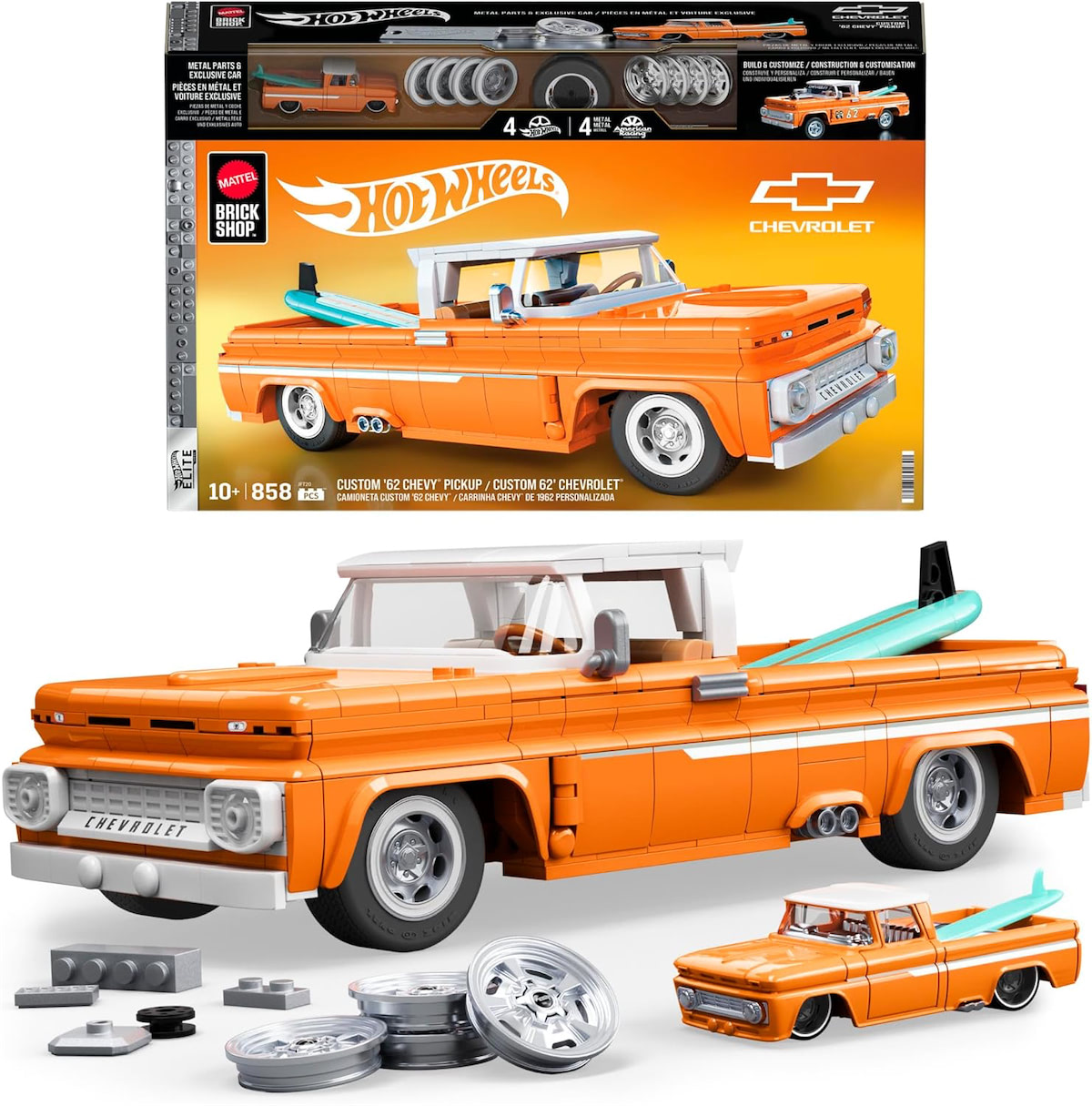 Hot Wheels | BRICK SHOP Set Custom ‘62 Chevrolet Pickup orange