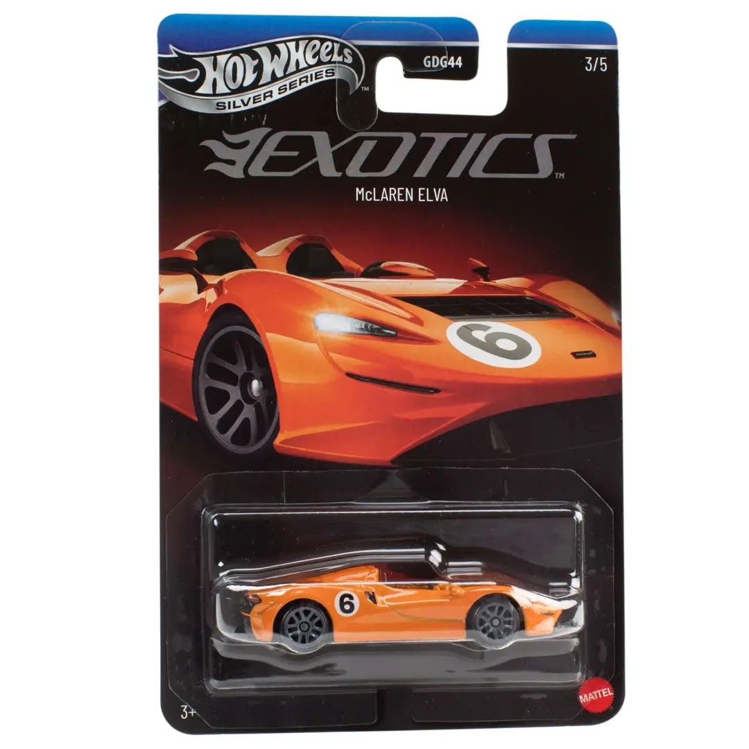 Hot Wheels | Basic Premium Silver Series EXOTICS 3/5 McLaren Elva orange