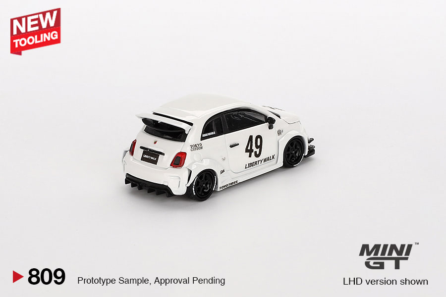 MINI GT | ABARTH 595 LB-WORKS x Abas Works weiß