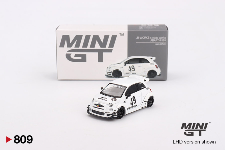 MINI GT | ABARTH 595 LB-WORKS x Abas Works weiß