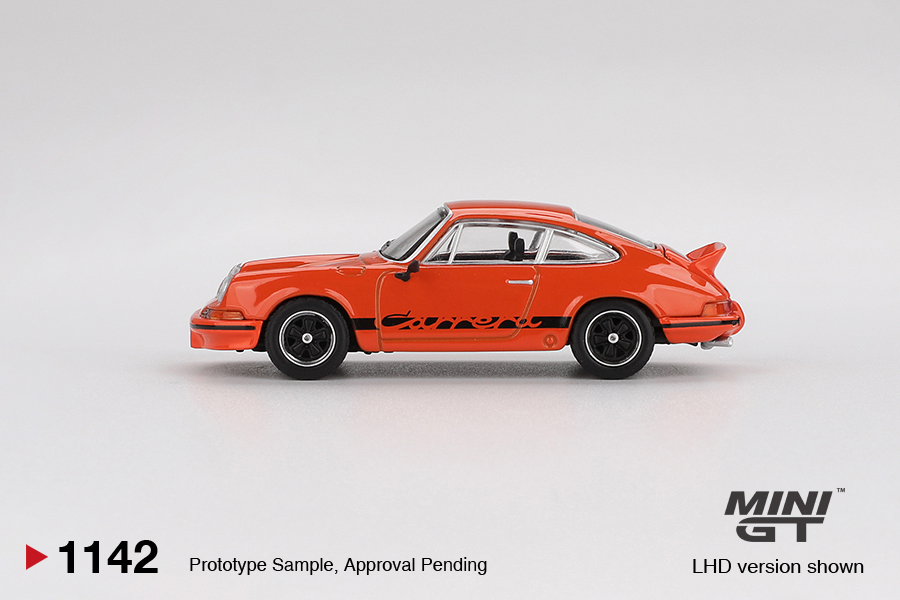Mini GT | Porsche 911 Carrera RS 2.7 tangerine orange mit schwarzer Innenausstattung LHD