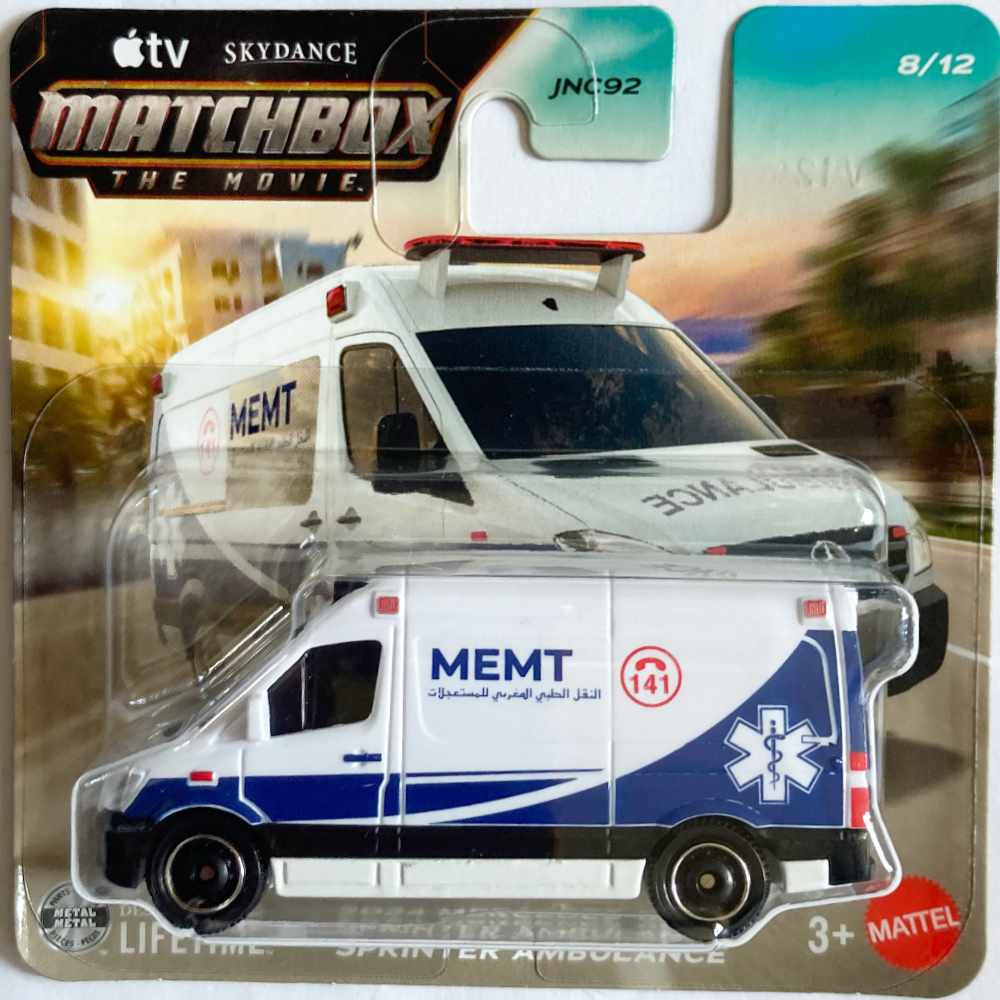 Matchbox | THE MOVIE 8/12 2024 Mercedes-Benz Sprinter Ambulance MEMT weiß/blau