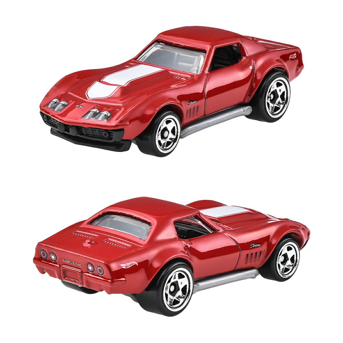Hot Wheels | Basic Premium Silver Series VINTAGE CLUB 3 3/5 ‘69 Copo Corvette dunkelrot