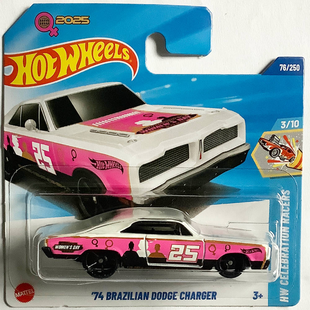Hot Wheels | ‘74 Brazilian Dodge Charger weiß/pink WOMEN’S DAY 2025