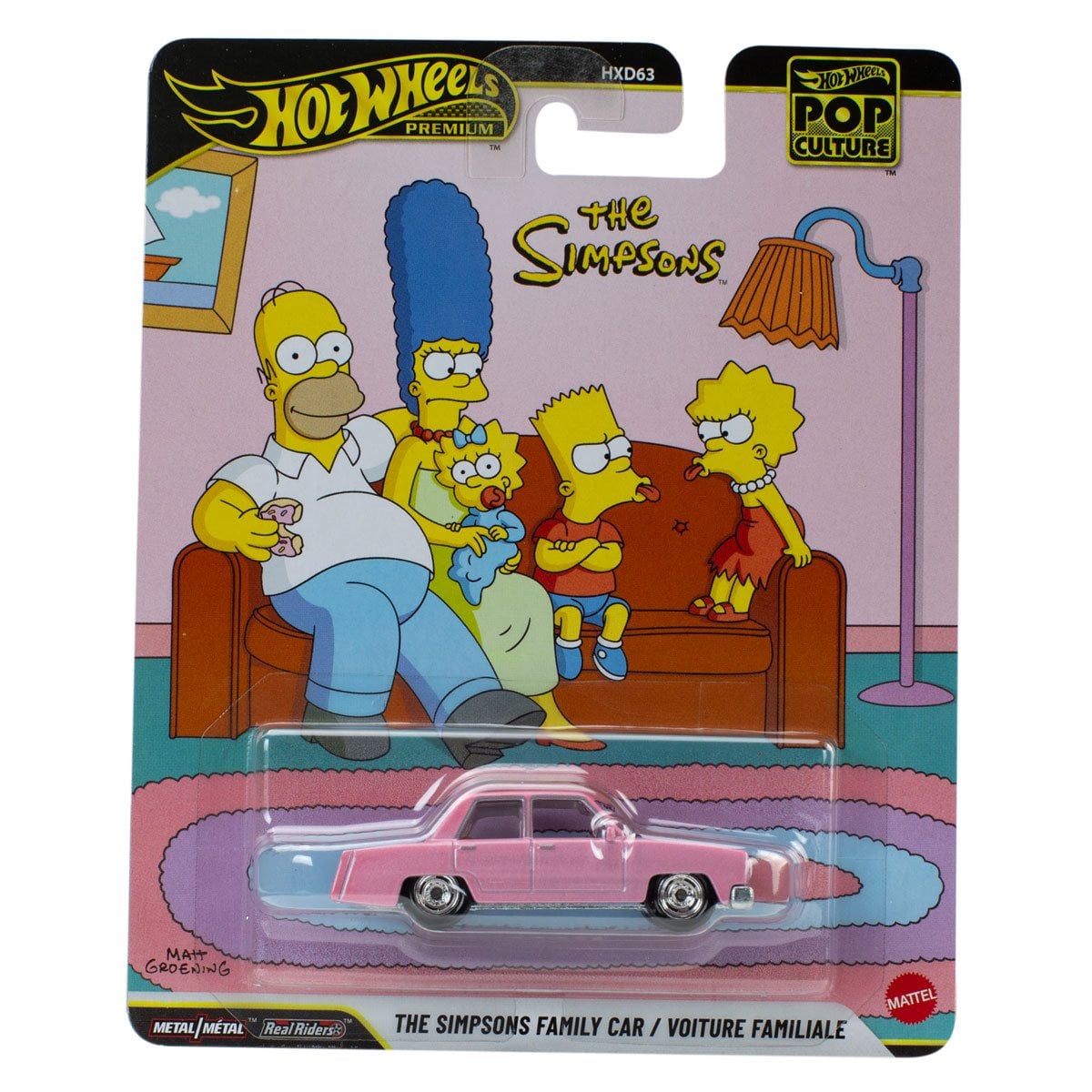 Hot Wheels | Premium Pop Culture The Simpsons Family Car pink