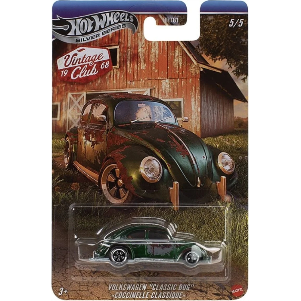 Hot Wheels | Basic Premium Silver Series Vintage Club 5/5 Volkswagen Classic Bug dunkelgrün