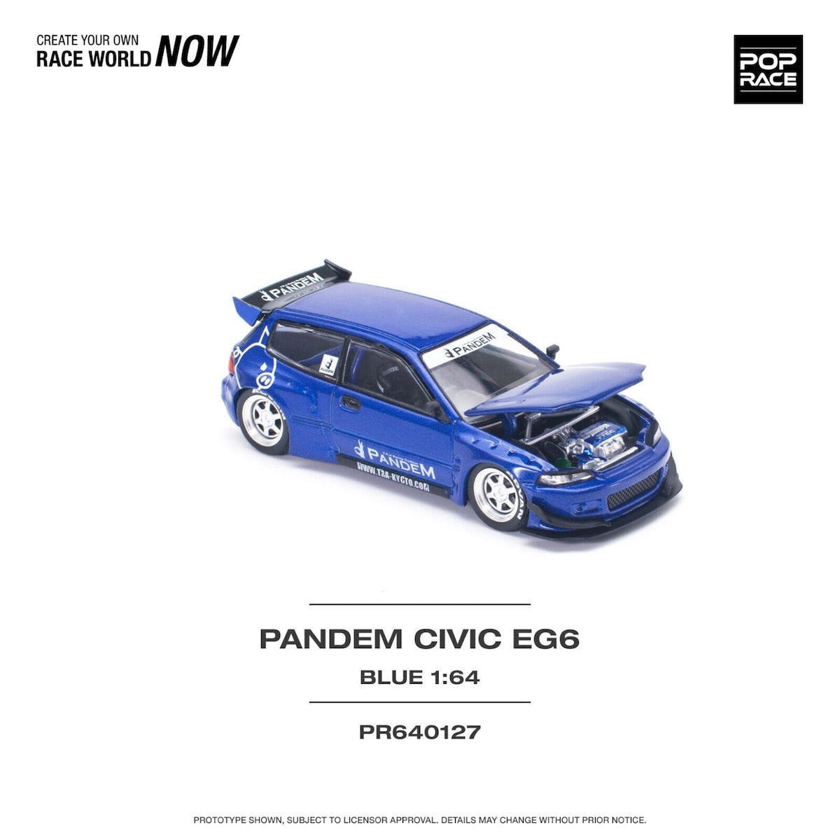 Pop Race | Pandem Honda Civic EG6 blau