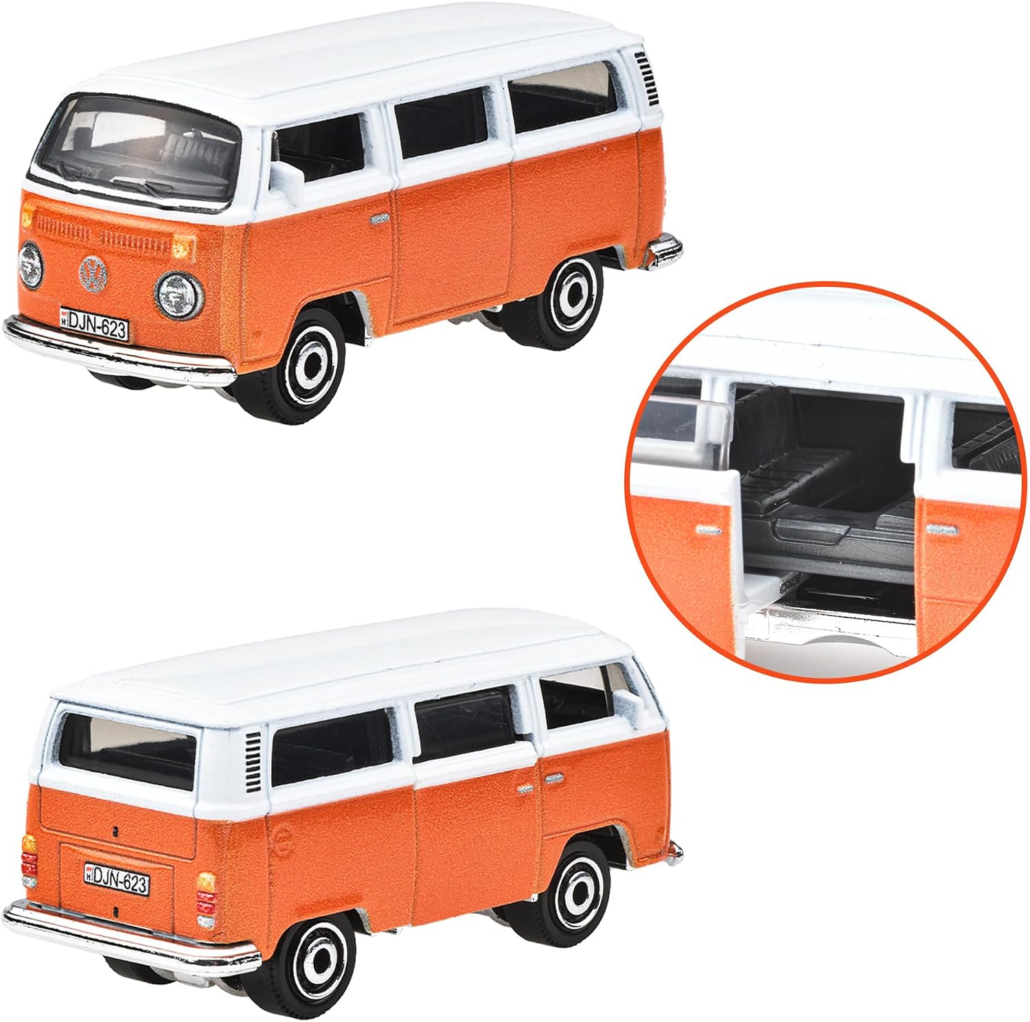 Matchbox | Moving Parts 01/04 MATCHBOX THE MOVIE 1973 Volkswagen T2B orange/weiß