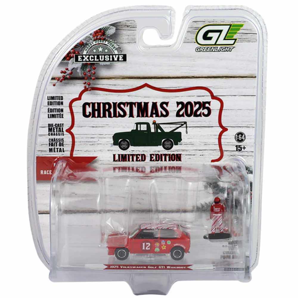 Greenlight | 1975 Volkswagen Golf GTI Widebody red with Race Car Figure