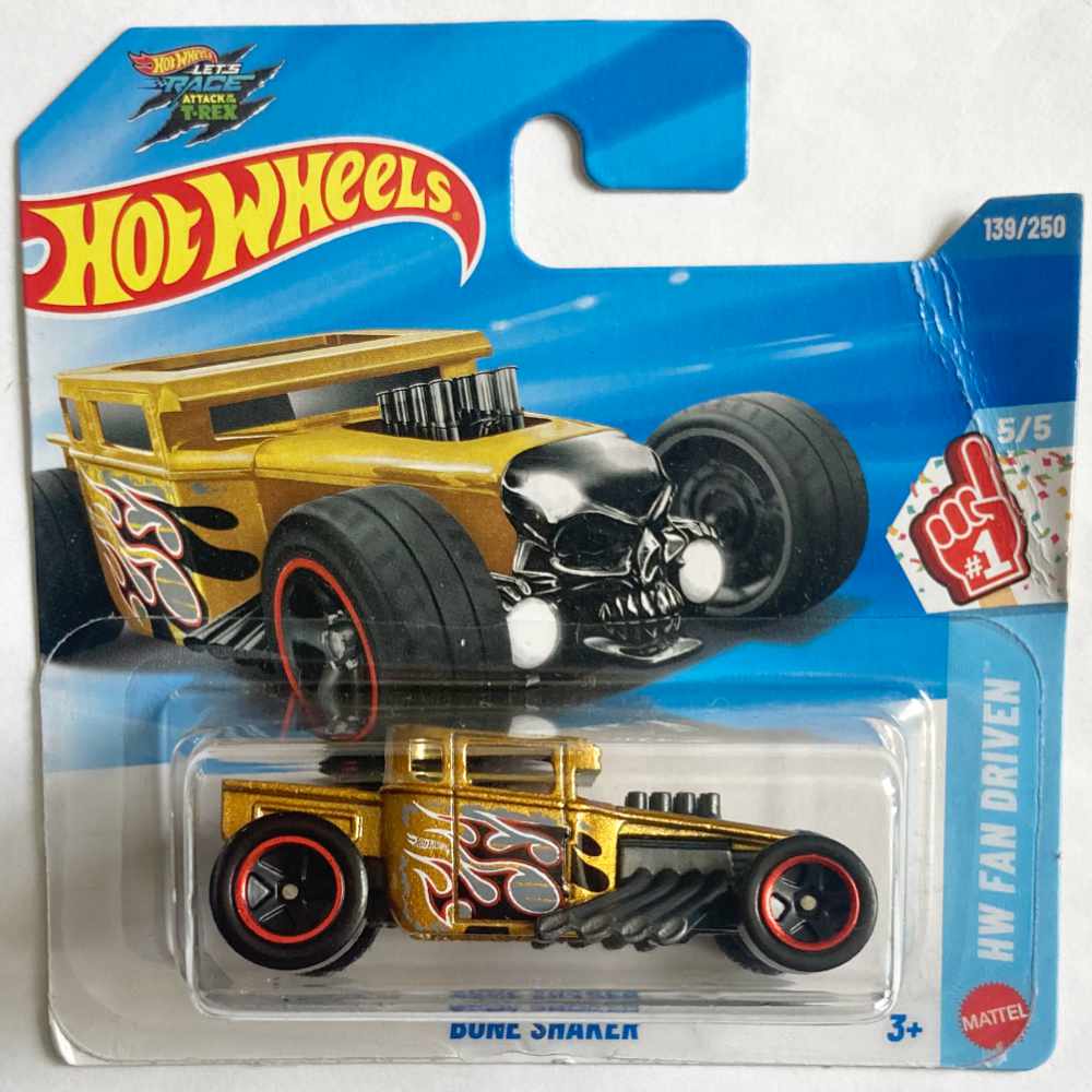 Hot Wheels | Bone Shaker gold Flammen