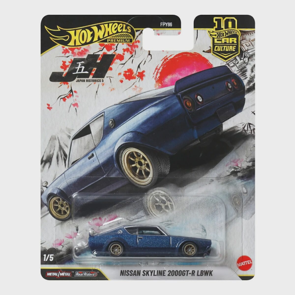 Hot Wheels | Premium Car Culture JAPAN HISTORICS 1/5 Nissan Skyline 2000GT-R LBWK dunkelblaumetallic
