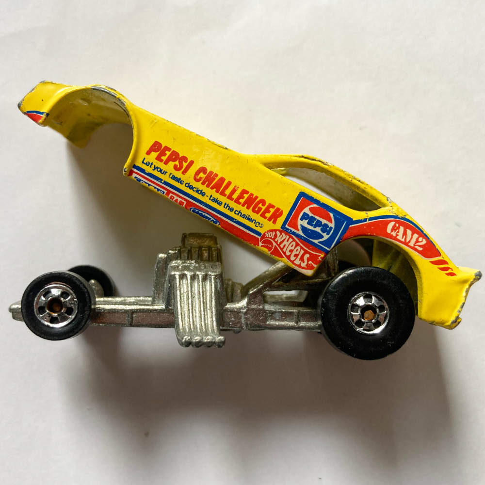 Hot Wheels | Blackwall Funny Car PEPSI CHALLENGER gelb 1982 - ohne Verpackung II