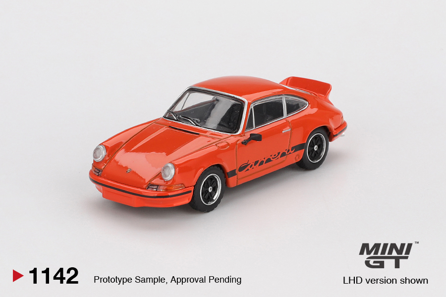Mini GT | Porsche 911 Carrera RS 2.7 tangerine orange mit schwarzer Innenausstattung LHD