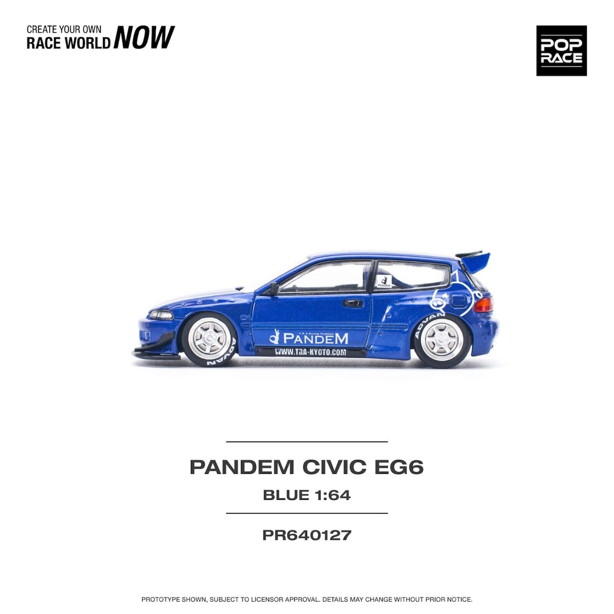 Pop Race | Pandem Honda Civic EG6 blau
