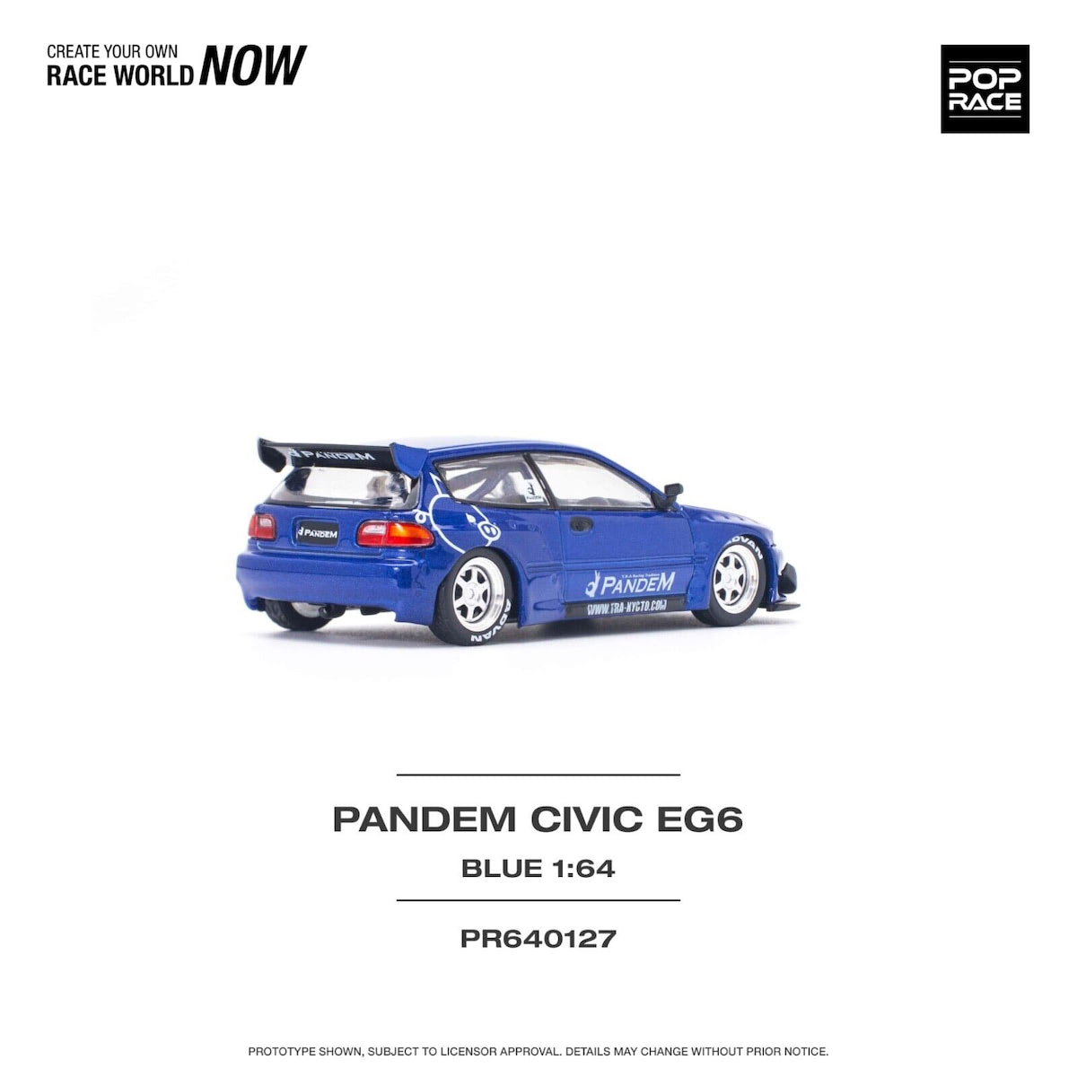 Pop Race | Pandem Honda Civic EG6 blau