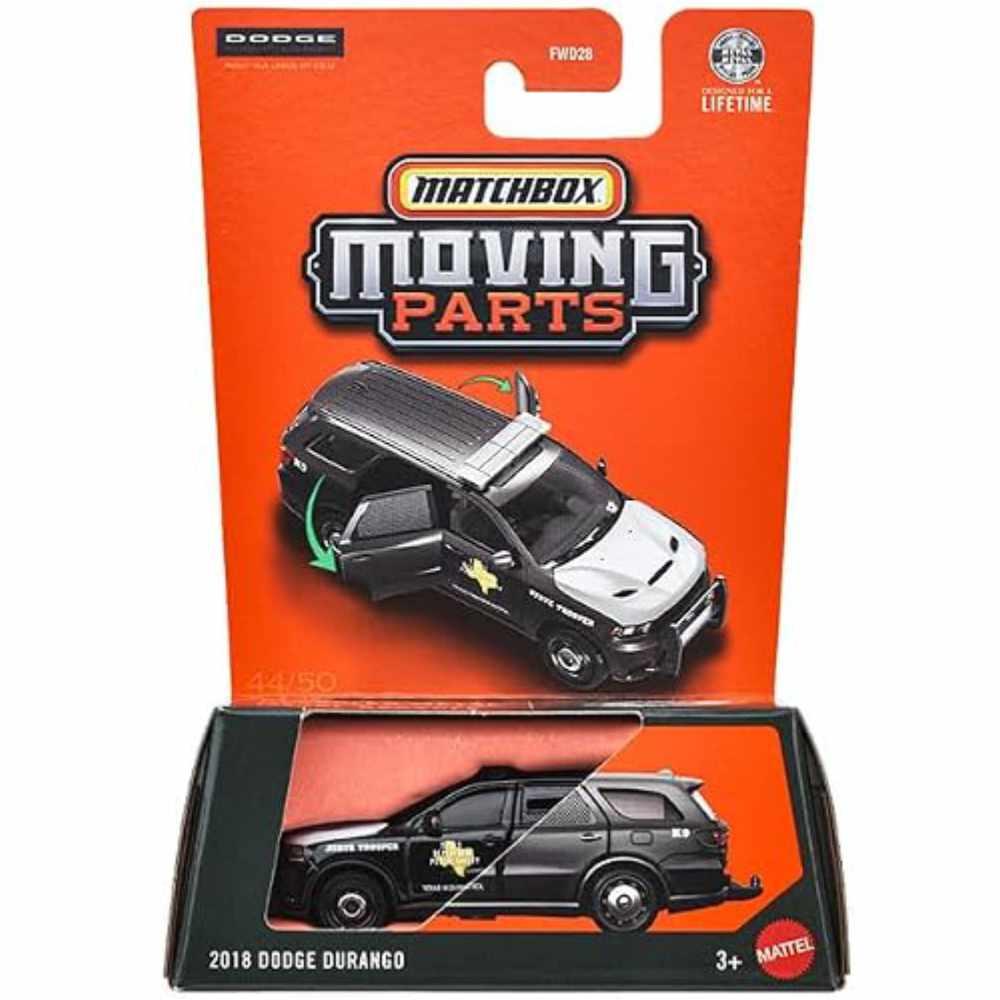 Matchbox | Moving Parts 44/50 2018 Dodge Durango TEXAS HIGHWAY PATROL schwarz
