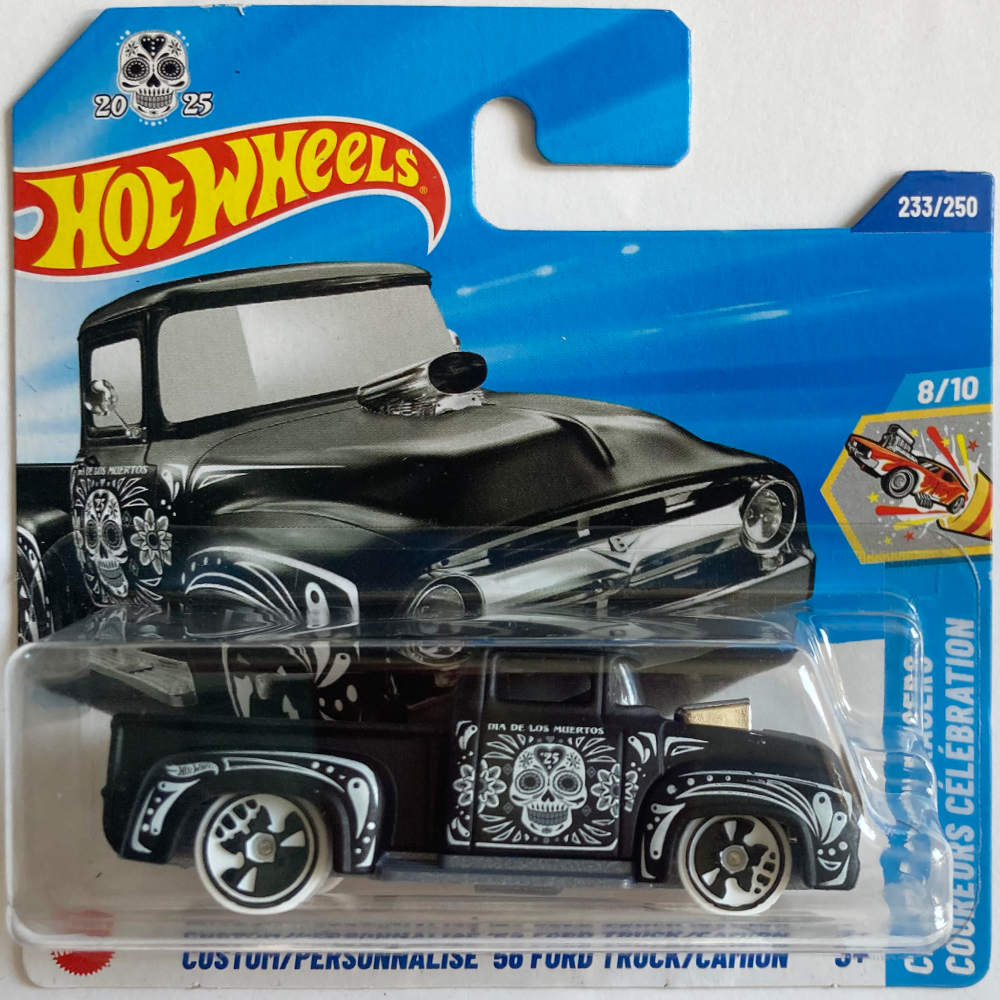 Hot Wheels | Custom '56 Ford Truck matt schwarz Día de Muertos