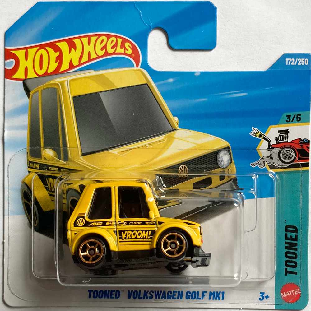 Hot Wheels | Tooned Volkswagen Golf MK I VROOM! gelb