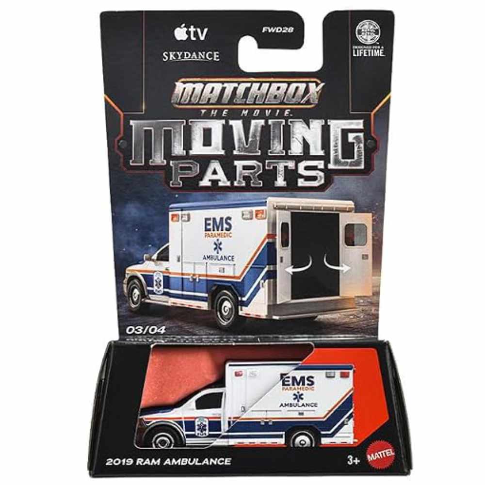Matchbox | Moving Parts 03/04 MATCHBOX THE MOVIE 2019 RAM Ambulance EMS weiß/blau